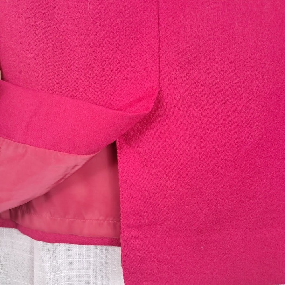 Talbots 6 Fuchsia Pink Wool Blend Pencil Skirt Short Classic - Picture 4 of 6